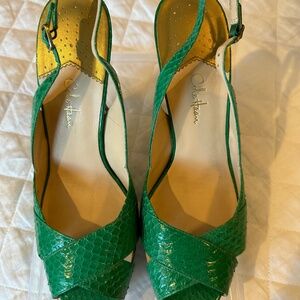 Cole Haan green heels